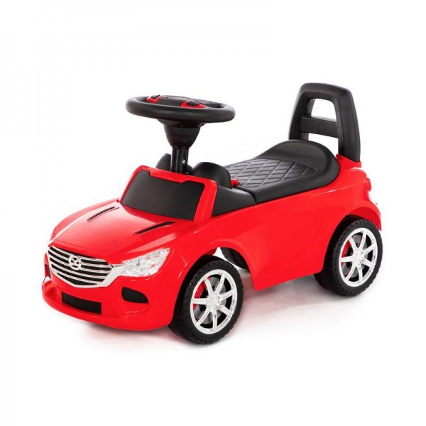 Детская игрушка Каталка-автомобиль "SuperCar" №4 со звуковым сигналом (красная), 84507, Полесье - фото 1 - id-p139469267
