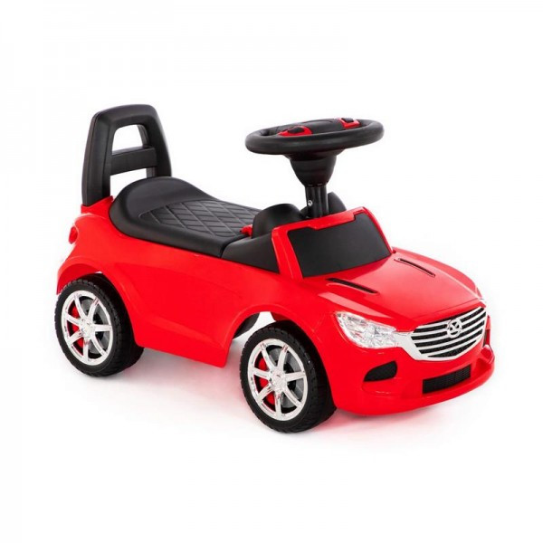 Детская игрушка Каталка-автомобиль "SuperCar" №4 со звуковым сигналом (красная), 84507, Полесье - фото 6 - id-p139469267