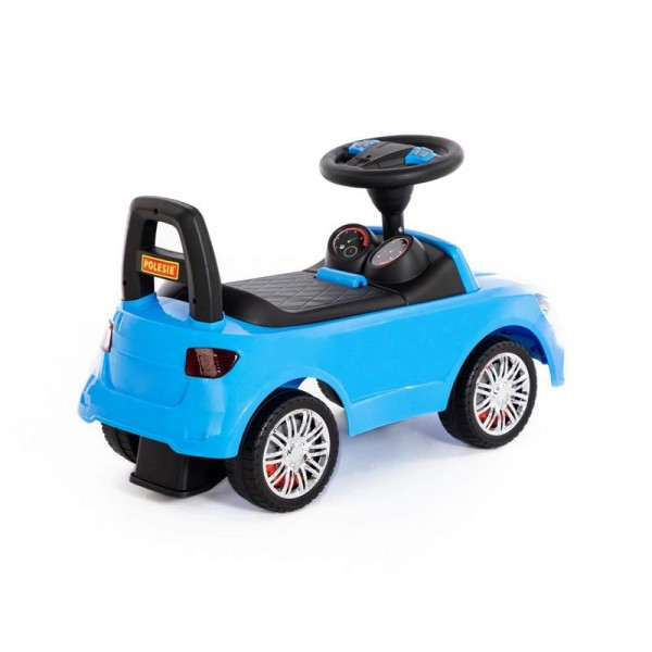 Детская игрушка Каталка-автомобиль "SuperCar" №3 со звуковым сигналом (голубая), 84484, Полесье - фото 4 - id-p139469268