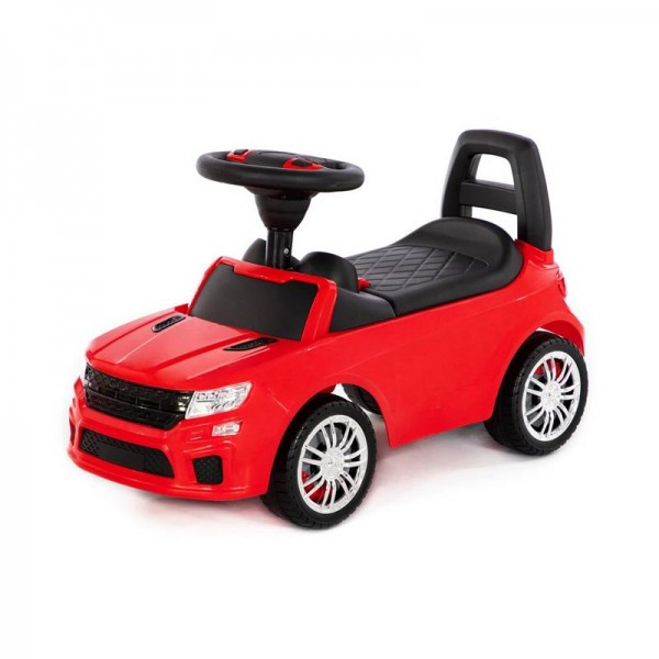 Детская игрушка Каталка-автомобиль "SuperCar" №6 со звуковым сигналом (красная), 84590, Полесье - фото 1 - id-p139469269