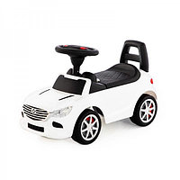Детская игрушка Каталка-автомобиль "SuperCar" №4 со звуковым сигналом (белая), 84514, Полесье