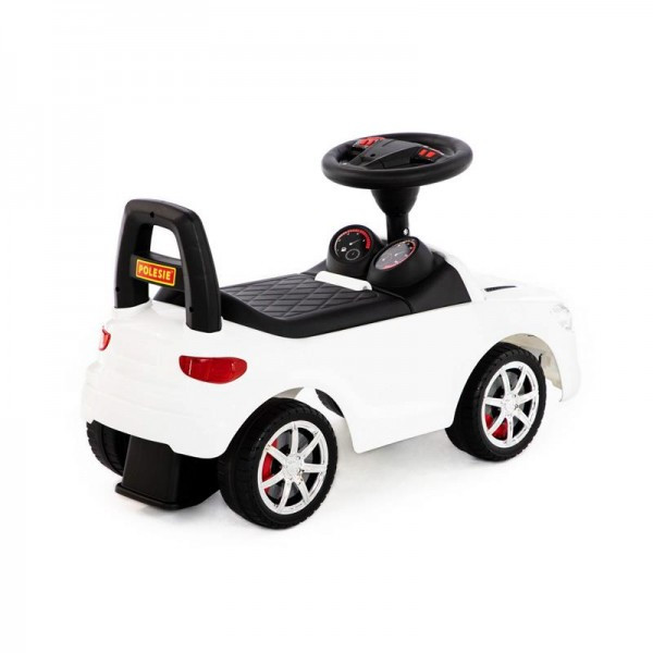 Детская игрушка Каталка-автомобиль "SuperCar" №4 со звуковым сигналом (белая), 84514, Полесье - фото 4 - id-p139469270
