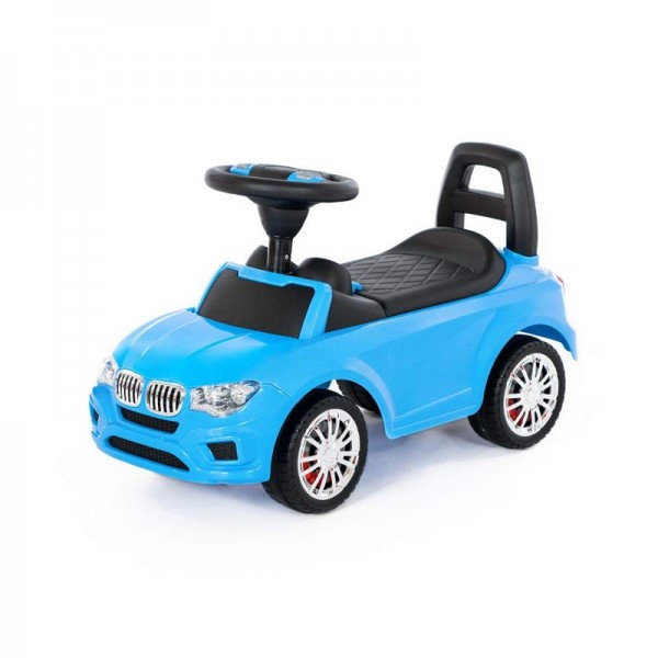Детская игрушка Каталка-автомобиль "SuperCar" №5 со звуковым сигналом (голубая), 84521, Полесье - фото 1 - id-p139469272