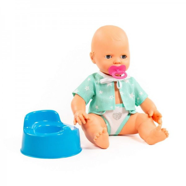 Детская игрушка Пупс "Забавный" (35 см) с соской и горшком (в пакете), 73051, Полесье - фото 4 - id-p139469303