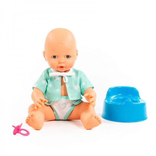 Детская игрушка Пупс "Забавный" (35 см) с соской и горшком (в пакете), 73051, Полесье - фото 5 - id-p139469303