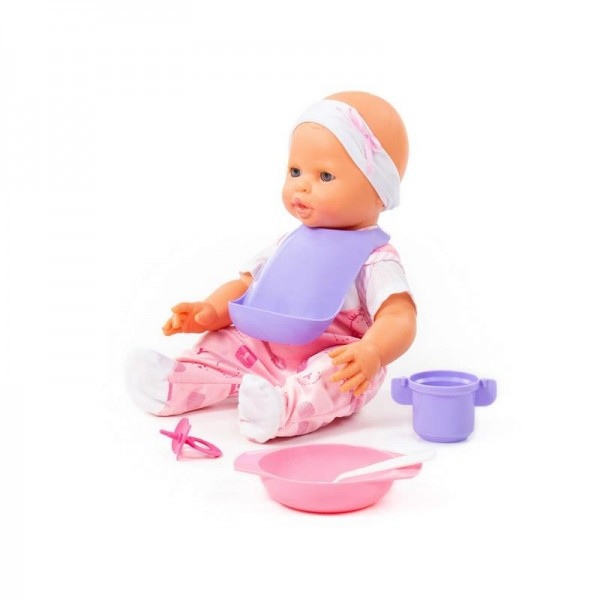 Детская игрушка Пупс "Забавный" (35 см) с соской и набором для кормления (в пакете), 71484, Полесье - фото 2 - id-p139469309