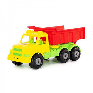 Детская игрушка "Буран" №1, автомобиль-самосвал (жёлто-красный), 43627, Полесье