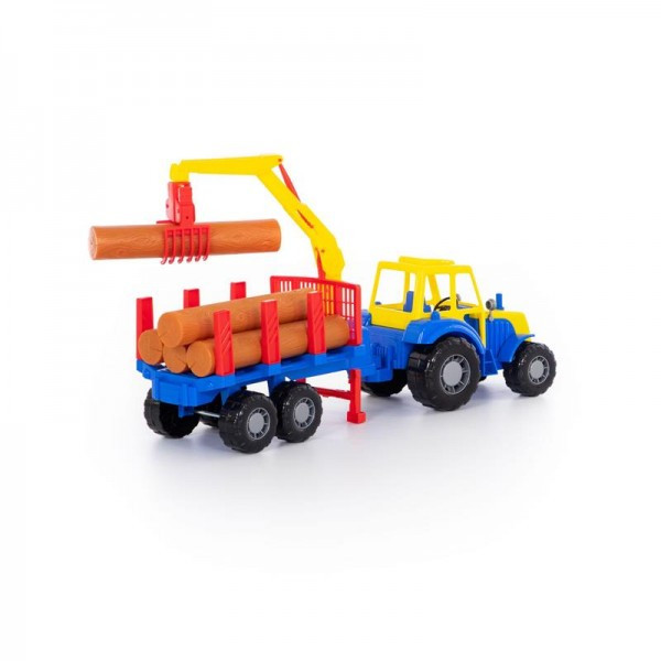 Детская игрушка "Алтай", трактор с полуприцепом-лесовозом, 35370, Полесье - фото 7 - id-p139469532