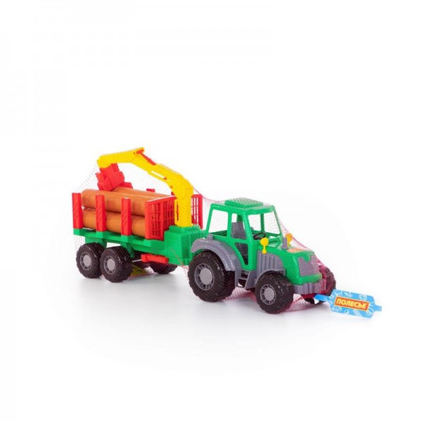 Детская игрушка "Алтай", трактор с полуприцепом-лесовозом, 35370, Полесье - фото 9 - id-p139469532