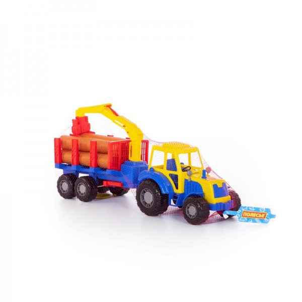 Детская игрушка "Алтай", трактор с полуприцепом-лесовозом, 35370, Полесье - фото 10 - id-p139469532