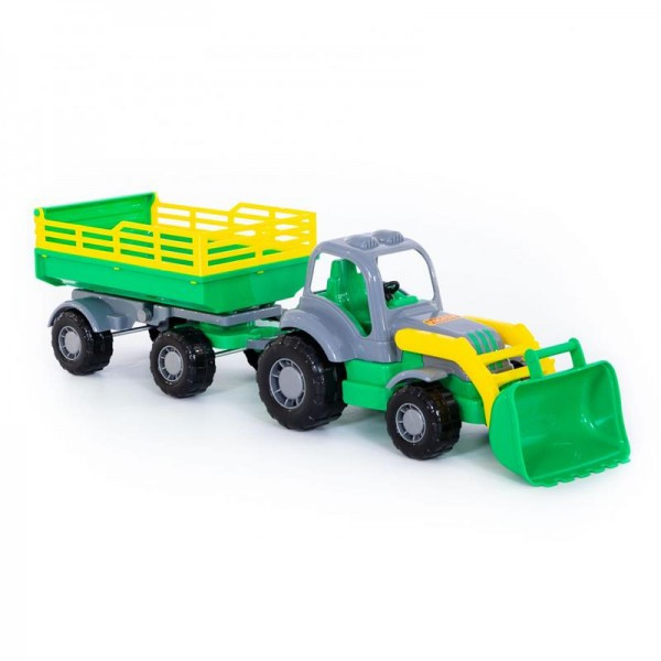 Детская игрушка "Крепыш", трактор с прицепом №2 и ковшом, 44808, Полесье - фото 4 - id-p139469533