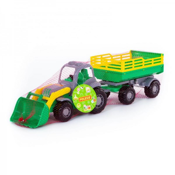 Детская игрушка "Крепыш", трактор с прицепом №2 и ковшом, 44808, Полесье - фото 9 - id-p139469533