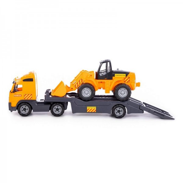 Детская игрушка "Volvo", автомобиль-трейлер + трактор-погрузчик (в сеточке), 8831, Полесье - фото 2 - id-p139469553