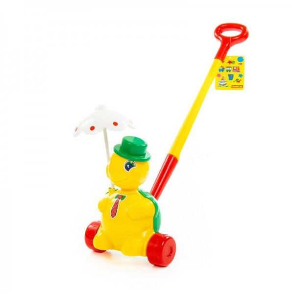Детская игрушка Черепашка-каталка "Тортила" с ручкой, 3637, Полесье - фото 2 - id-p139469558