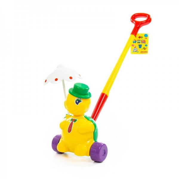 Детская игрушка Черепашка-каталка "Тортила" с ручкой, 3637, Полесье - фото 5 - id-p139469558