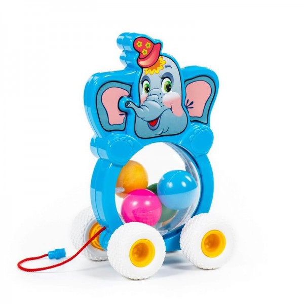 Детская игрушка каталка на шнурке "Бимбосфера - Слонёнок" арт. 54432 Полесье - фото 1 - id-p139469561