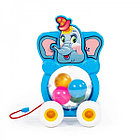Детская игрушка каталка на шнурке "Бимбосфера - Слонёнок" арт.  54432 Полесье, фото 2