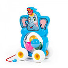 Детская игрушка каталка на шнурке "Бимбосфера - Слонёнок" арт.  54432 Полесье, фото 3