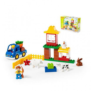 Детская игрушка Конструктор "Макси" - "Весёлая ферма" (39 элементов) (в коробке) арт. 77585 Полесье