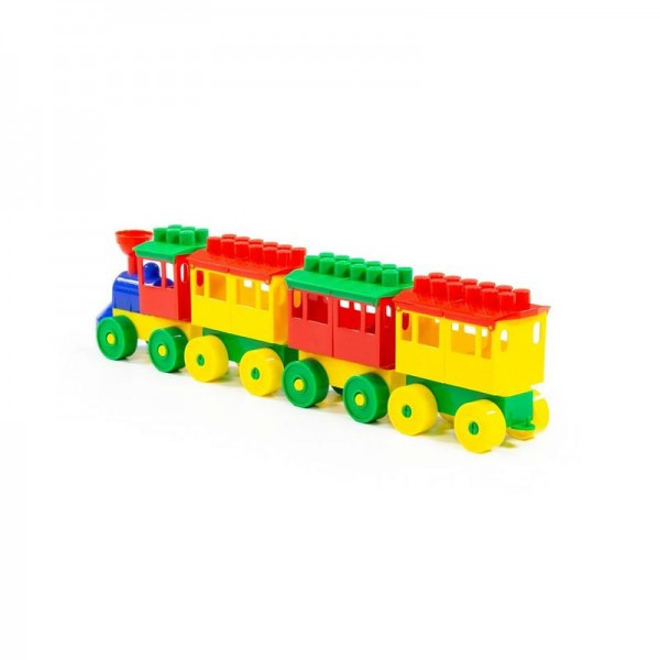 Детская игрушка Конструктор - Паровоз с тремя вагонами, 2051, Полесье - фото 3 - id-p139469607