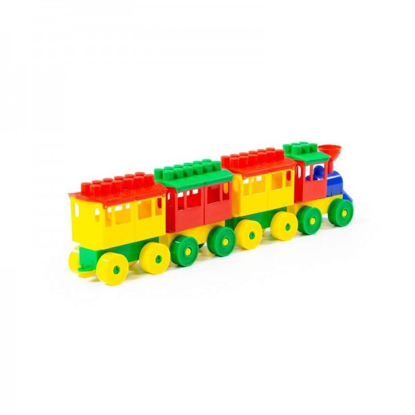 Детская игрушка Конструктор - Паровоз с тремя вагонами, 2051, Полесье - фото 4 - id-p139469607