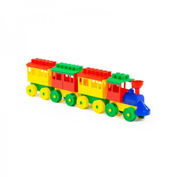 Детская игрушка Конструктор - Паровоз с тремя вагонами, 2051, Полесье - фото 5 - id-p139469607