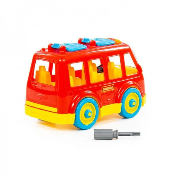 Детская игрушка Конструктор-транспорт "Автобус" (в сеточке) арт. 71248 Полесье - фото 3 - id-p139469613