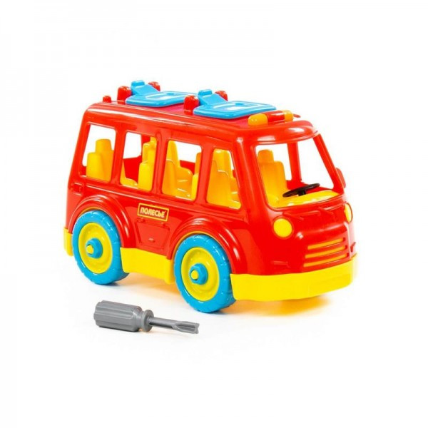 Детская игрушка Конструктор-транспорт "Автобус" (в сеточке) арт. 71248 Полесье - фото 4 - id-p139469613