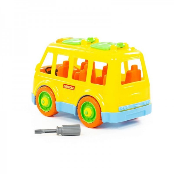 Детская игрушка Конструктор-транспорт "Автобус" (в сеточке) арт. 71248 Полесье - фото 7 - id-p139469613