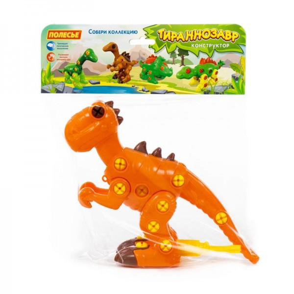 Детская игрушка Конструктор-динозавр "Тираннозавр" (40 элементов) (в пакете) арт. 76700 Полесье - фото 6 - id-p139469616