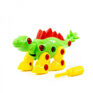 Детская игрушка Конструктор-динозавр "Стегозавр" (30 элементов) (в пакете) арт. 76694 Полесье