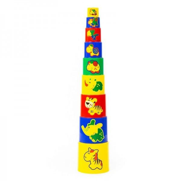 Детская игрушка Занимательная пирамидка №3 (9 элементов) (в сеточке), 52582, Полесье - фото 2 - id-p139469622