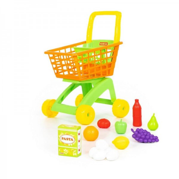 Детская игрушка Тележка для маркета + набор продуктов №8 (12 элементов) арт. 61928 Полесье - фото 6 - id-p139469652