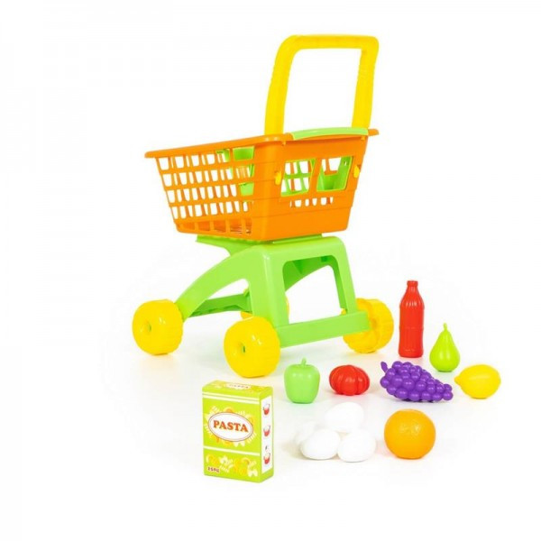 Детская игрушка Тележка для маркета + набор продуктов №8 (12 элементов) арт. 61928 Полесье - фото 7 - id-p139469652