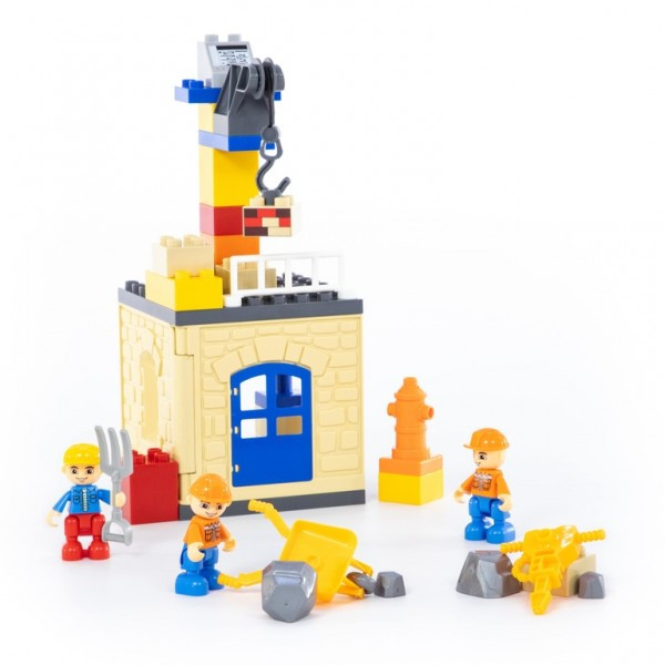 Детская игрушка конструктор "Макси" - "Строительная фирма" (66 элементов) (в коробке) арт. 77615 ПОЛЕСЬЕ - фото 3 - id-p139469665