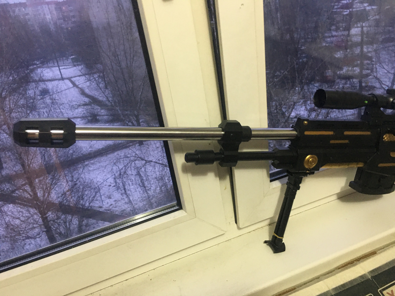 Снайперская винтовка пневматическая детская с оптическим прицелом, 95 см - фото 4 - id-p139474855