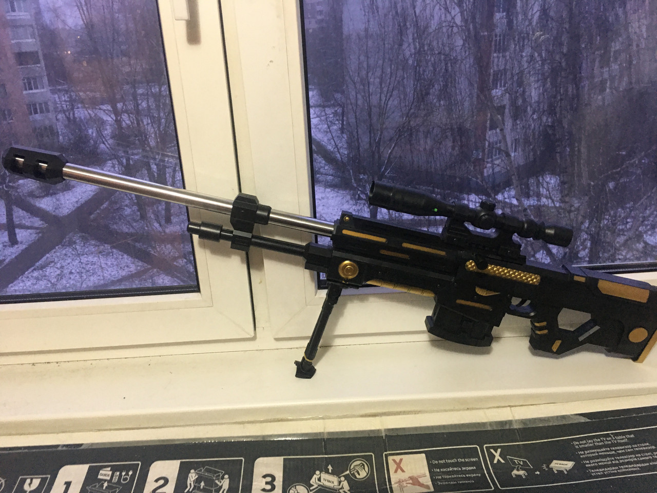 Снайперская винтовка пневматическая детская с оптическим прицелом, 95 см - фото 1 - id-p139474855