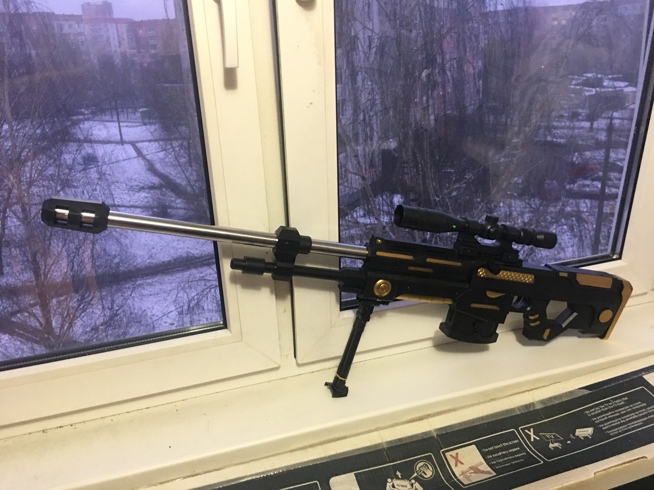 Снайперская винтовка пневматическая детская с оптическим прицелом, 95 см - фото 2 - id-p139474855