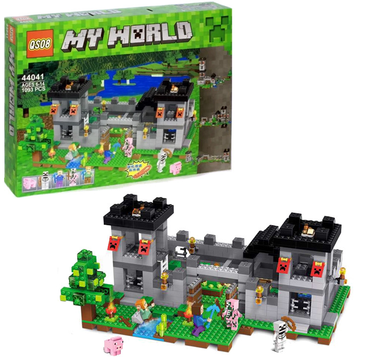 Конструктор QS08 My World 44041 "Крепость" (аналог Lego Minecraft 21127 ) 1093 дет.,