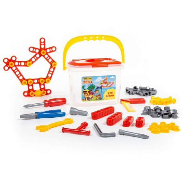 Детская игрушка Набор инструментов №2 (129 элементов) (в ведёрке) арт. 47168 Полесье - фото 6 - id-p139488973