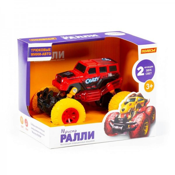 Детская игрушка "Монстр РАЛЛИ" - "Крэйзи", автомобиль инерционный (со светом и звуком) (в коробке) арт. 78872 - фото 10 - id-p139488998