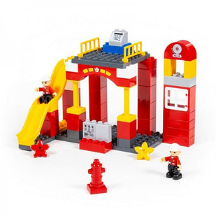 Детская игрушка Конструктор "Макси" - "Пожарная станция" (81 элемент) (в коробке) арт. 77509 Полесье