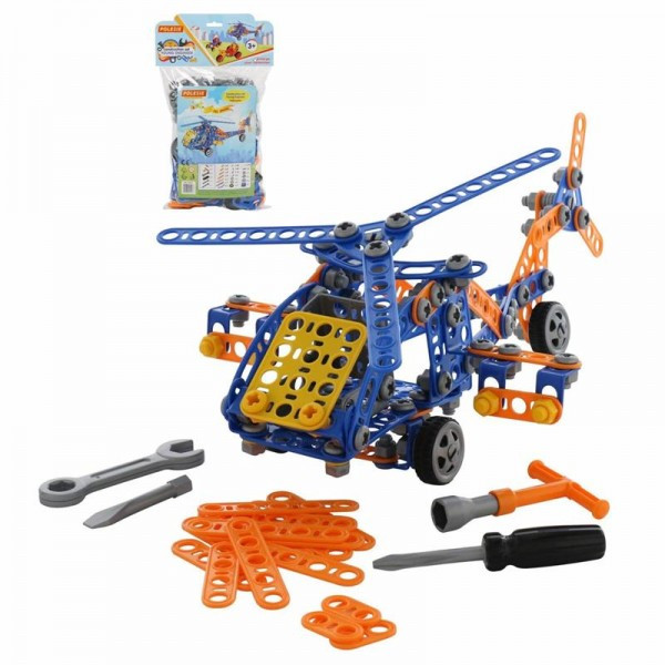 Детская игрушка Конструктор "Изобретатель" - "Вертолёт №2" (232 элемента) (в пакете) арт. 55033 Полесье - фото 1 - id-p139489047