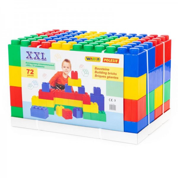 Детская игрушка Конструктор строительный "XXL", 72 элемента арт. 41999 Полесье - фото 1 - id-p139489049