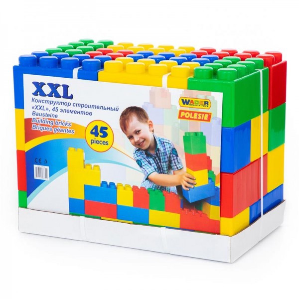 Детская игрушка Конструктор строительный "XXL", 45 элементов арт. 37510 Полесье - фото 1 - id-p139489052