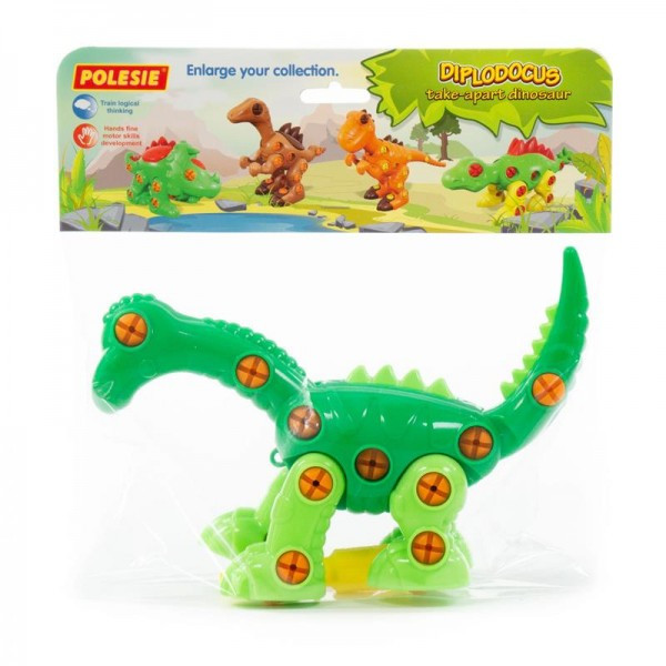 Детская игрушка Конструктор-динозавр "Диплодок" (35 элементов) (в пакете) арт. 76724 Полесье - фото 6 - id-p139489057