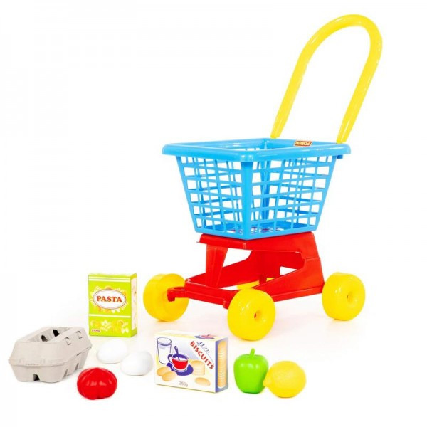 Детская игрушка Тележка "Supermarket" №1 + набор продуктов №2 (в сеточке) арт. 67890 Полесье - фото 1 - id-p139489061