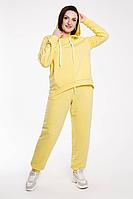 Женский осенний трикотажный желтый спортивный спортивный костюм Дорофея 704 желтый 44р.