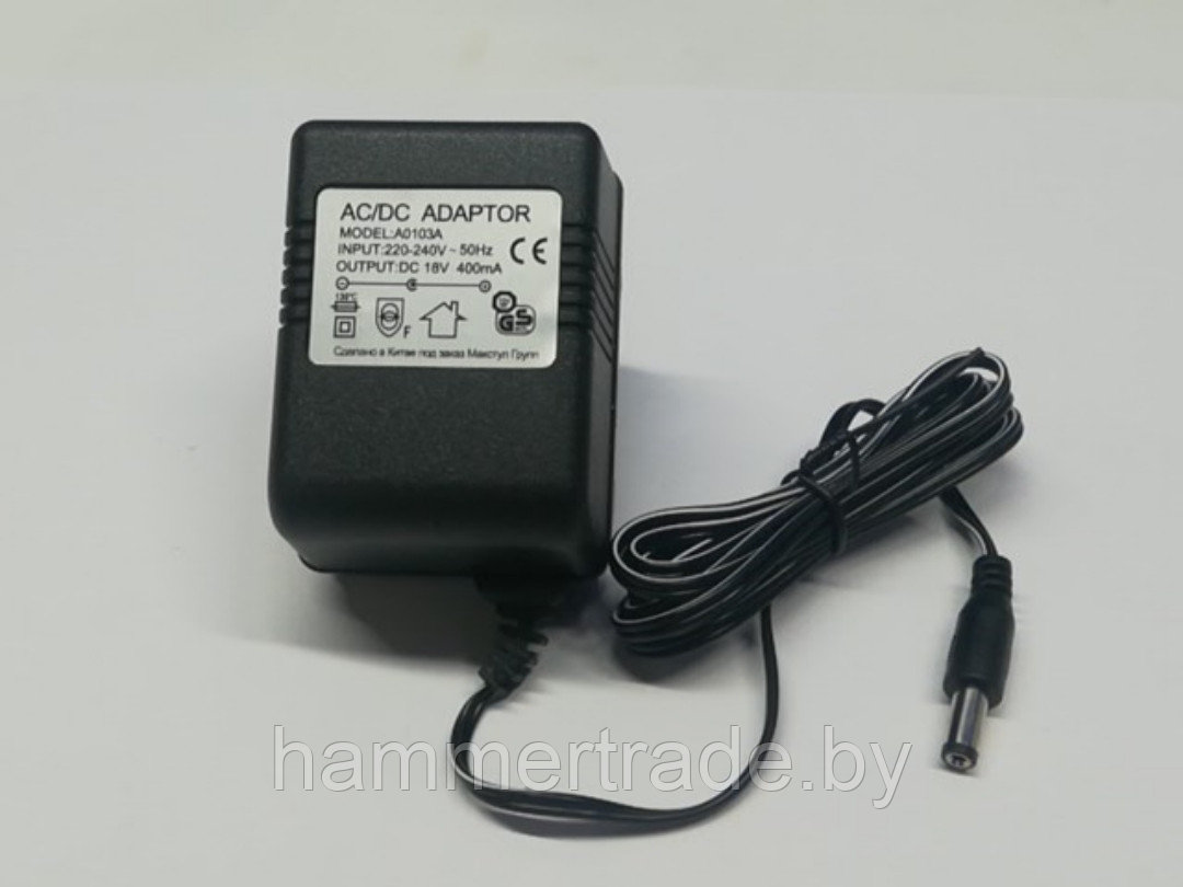 Зарядное устройство для 14,4 В Ni-CD (выход 18VDC, 400mA, штекер 5,5 мм) - фото 2 - id-p139508948