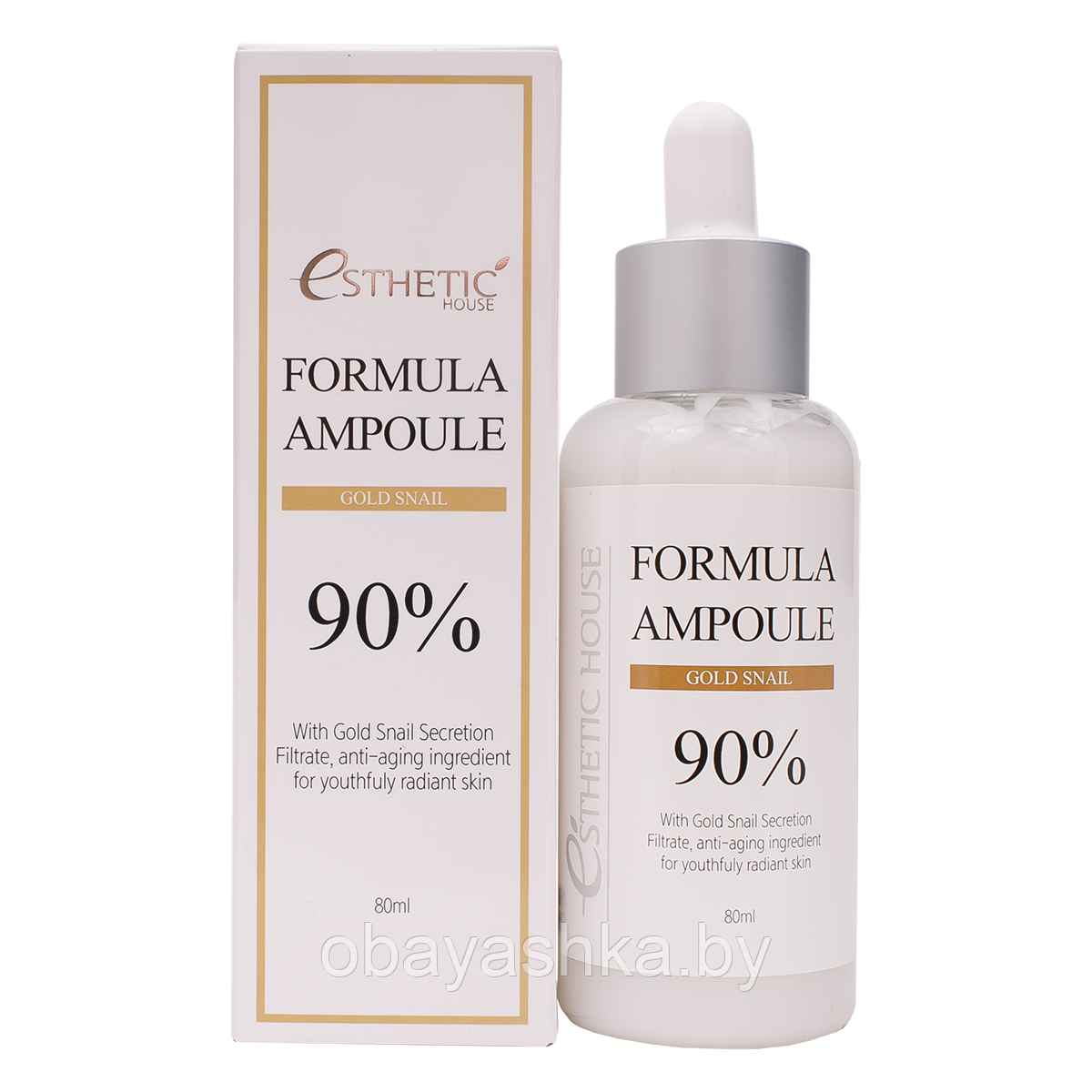 [ESTHETIC HOUSE] Сыворотка для лица ЗОЛОТО/УЛИТКА Formula Ampoule Gold Snail, 80 мл - фото 1 - id-p139509317